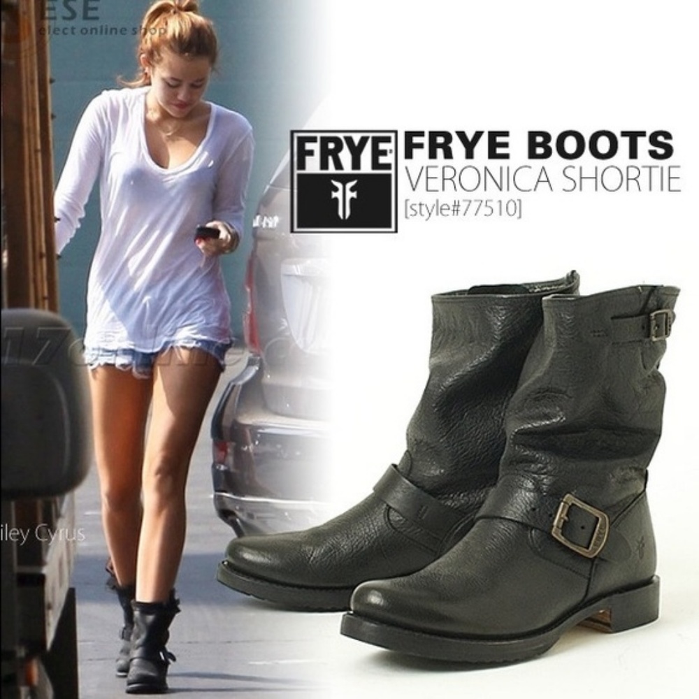Frye Veronica Short Boot, Black 7.5 EUC